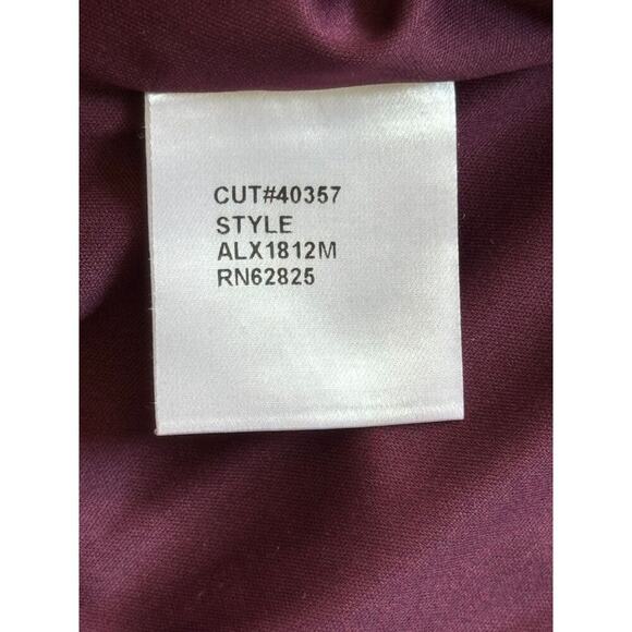 Tadashi Shoji Embroidered Illusion Yoke Lace Sheath Dress Blackberry Size‎ 2 - Picture 7 of 8